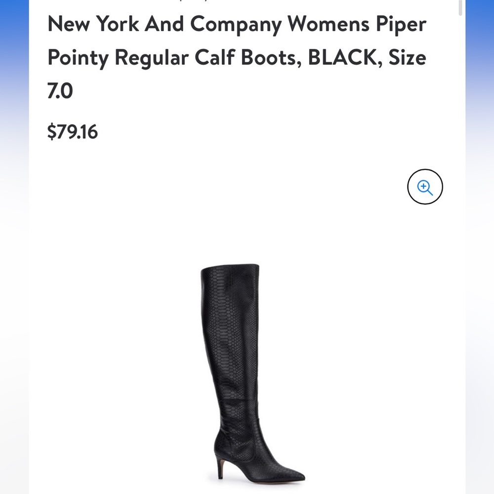 New York and Company Croc Boot BLACK